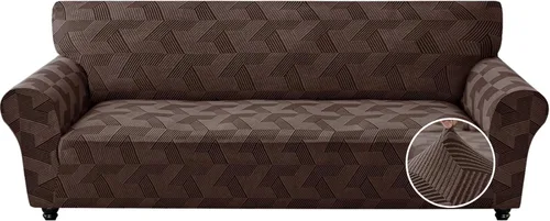 Vista 19 de JIVINER - Juego de 2 fundas elásticas para sillas de comedor, fundas geométricas de jacquard para sillas de comedor, fundas lavables para sillas