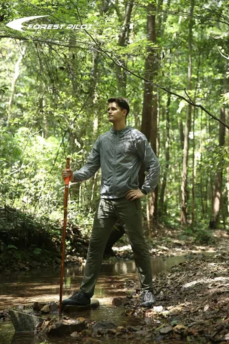 Vista 6 de FOREST PILOT 3 piezas desmontables de madera de abeto para caminar con una brújula (color natural, 55 pulgadas, 1 pieza)