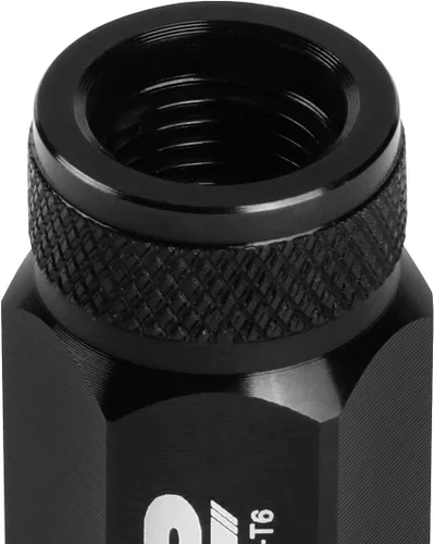 Vista 5 de J2 Engineering LN-T7-021-125-BK 20Pcs M12 x 1.25 7075-T6 Tuerca de aluminio de extremo abierto de 1.969 in con adaptador de enchufe (negro)