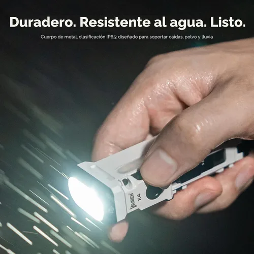 Vista 4 de WUBEN X4 EDC linterna recargable con luz RGB, linterna LED de 1500 lúmenes altos con interruptor táctico y magnético, bolsillo portátil IP65 USB C