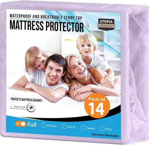 Vista 30 de Utopia Bedding - Protector de colchón impermeable tamaño king, funda de colchón de terry premium de 200 GSM, cubierta de cama suave y transpirable