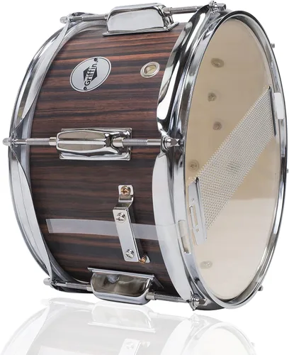 Vista 2 de GRIFFIN Tambor de caja de 10 x 6 pulgadas, carcasa de madera de álamo (edición PopcornPUNCH) - Mini caja con PVC de nogal negro, tirar, llave