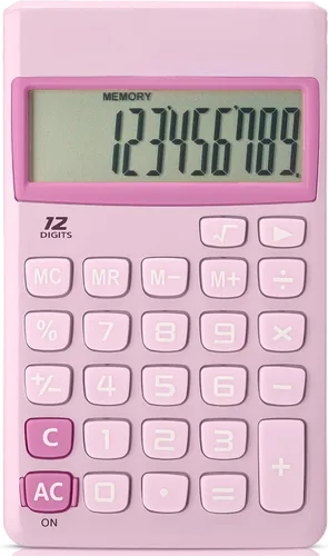 Vista 15 de Mr. Pen - Calculadora de función estándar, 12 dígitos, pequeña calculadora de bolsillo solar azul claro, portátil de oficina básica simple