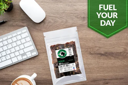 Vista 4 de It's Jerky, Its Jerky Beef Jerky, Regular, 10 onzas, 0.46 oz de proteína, 70 calorías, carne de res premium, 98% libre de grasa, Keto, sin gluten