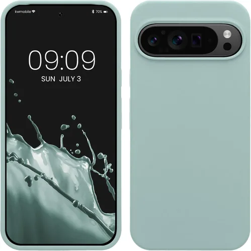 Vista 78 de kwmobile Funda Compatible con Google Pixel 6 Pro - Funda de Teléfono de Silicona TPU con Acabado Suave - Azul Caribe