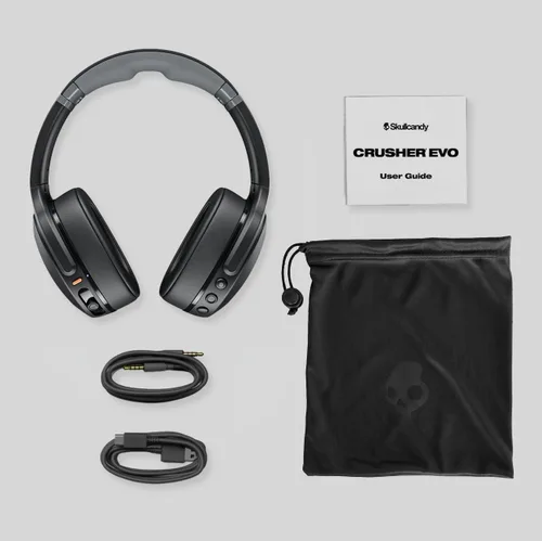 Vista 5 de Skullcandy Crusher Evo - Auriculares inalámbricos Bluetooth con graves multisensibles, aislamiento de ruido, ajuste sobre la oreja, hasta 40 horas