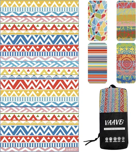 Vista 9 de Toalla de playa - Secado rápido y absorbente - Toalla de microfibra ligera y compacta (Mandala)