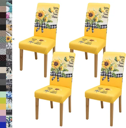 Vista 96 de BIETYONE - Fundas para sillas de comedor, juego de 2 fundas para sillas de comedor o cocina, lavables, protectoras, para sillas Parsons