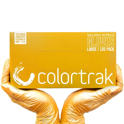 Vista 15 de Colortrak Luminous Collection - Guantes desechables de nitrilo, sin látex, sin polvo, para procesamiento químico y servicios de salón, 100