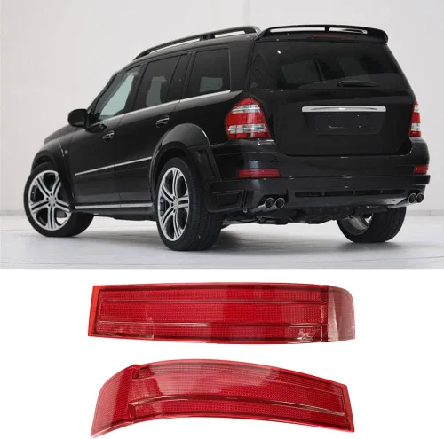 Vista 7 de Riloer Reflector de parachoques trasero de lente roja para automóvil, compatible con Mercedes-Benz Gl320 2007-2008, Gl450 2007-2009, Gl550