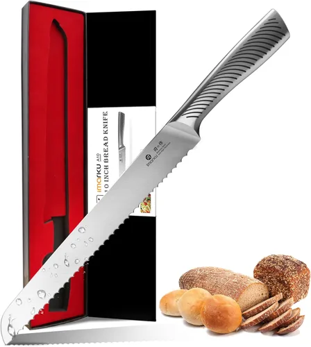 Vista 19 de imarku Nakiri - Cuchillo de chef japonés multiusos de 7 pulgadas, cuchillo de chef japonés de acero inoxidable de alto carbono, cuchillo Gyutou