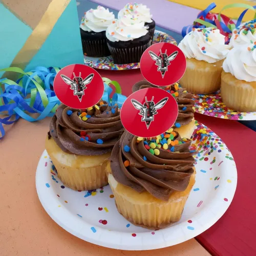 Vista 1781 de GRAPHICS & MORE Abilene Christian Primary Logo Cupcake Picks Toppers Decoración Set de 6 Universidad Cristiana de Abilene