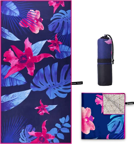 Vista 9 de OCOOPA Toalla de playa de microfibra sin arena, toallas grandes de 63 x 31 pulgadas, ligera, compacta, de secado rápido, absorbente, toalla