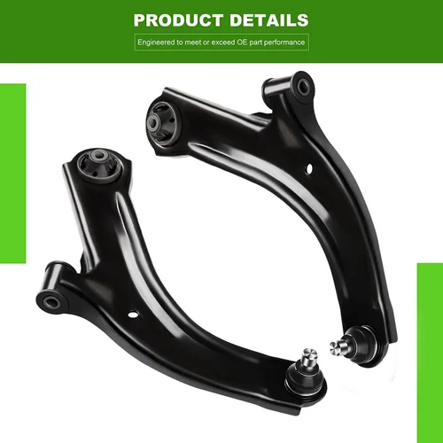 Vista 8 de Kit de suspensión de 8 piezas, 2 brazos de control inferior + articulación de bola, 2 extremos de barra de boca y 2 extremos exteriores para Nissan