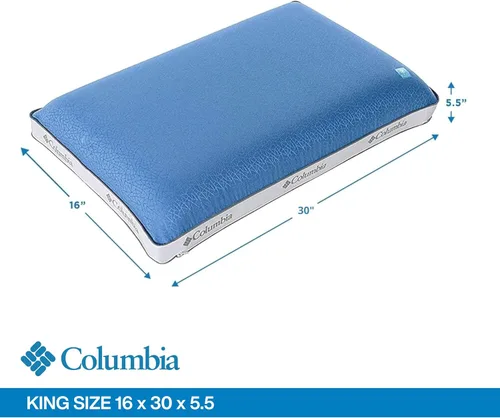 Vista 7 de Columbia Almohada de espuma viscoelástica de gel refrescante, cómoda y de apoyo, con características refrescantes y transpirables, funda extraíble