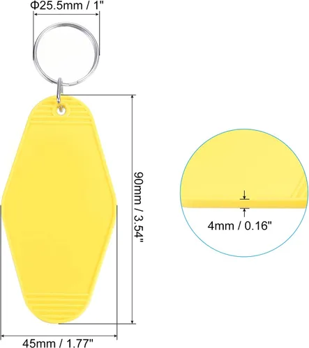 Vista 28 de PATIKIL Vintage Motel Llavero, en blanco Hotel Llaveros Llaveros