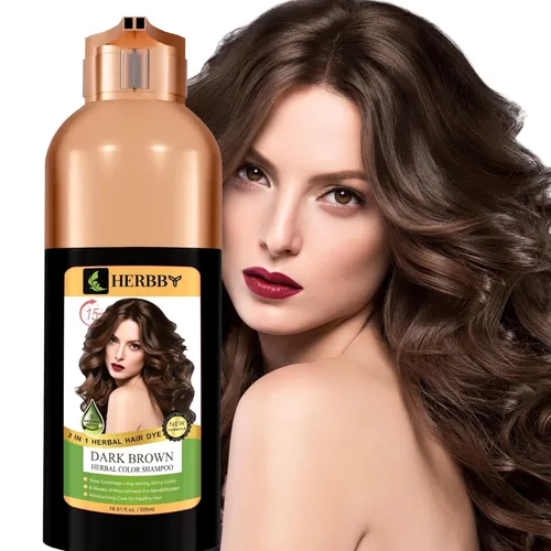 Vista 18 de HERBBY Champú con color para cabello gris para cobertura y transformación del color con 9 extractos herbales – De larga duración (6-8 semanas)