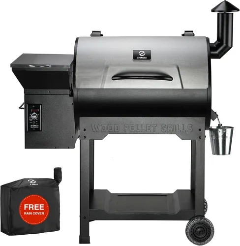 Vista 11 de Z GRILLS Parrilla Ahumadora Eléctrica de Pellets de Madera con Controlador PID 3.0, Temperatura Máxima de 450 °F, Parrilla y Ahumador 8 en 1