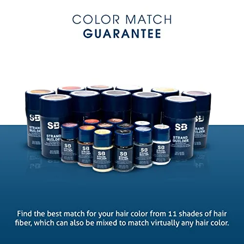 Vista 2 de Strand Builder Fibras capilares para adelgazar el cabello y la pérdida de cabello, fibras naturales de queratina para la construcción del cabello