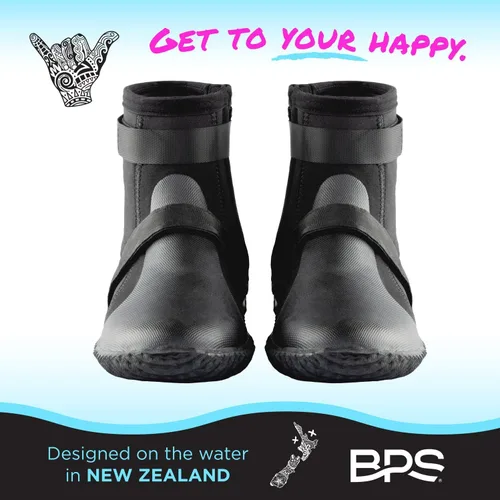 Vista 5 de BPS Botas de Buceo con Suela de Goma Antideslizante para Deportes Acuáticos 3mm 5mm 7mm Botas de Neopreno para Buceo, Esnórquel, Surf, Rafting