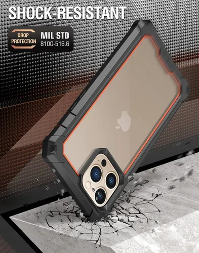 Vista 7 de Poetic Guardian Series - Funda compatible con iPhone 13 Pro de 6.1 pulgadas, carcasa híbrida reforzada de cuerpo completo, funda protectora