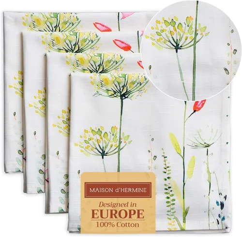 Vista 18 de Maison d' Hermine - Juego de 4 servilletas 100 % de tela de algodón lavable, decorar o regalar, hogar, cocina, comedor, fiestas de cóctel
