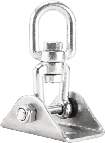 Vista 5 de Toolly Juego de 2 perchas de columpio para hormigón de madera, paquete de 2 ganchos de suspensión de acero inoxidable antioxidante de capacidad