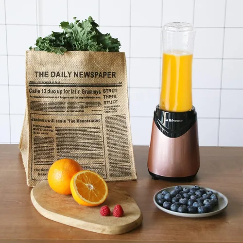 Vista 8 de La Reveuse Licuadora de tamaño personal de 300 W (rosa) + La Reveuse Retro Blender 300 W
