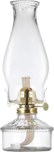Warm Home - Lámpara clásica de queroseno para uso en interiores, gran cámara de vidrio transparente, lámparas de aceite, linternas de 12.59 pulgadas