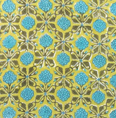 Vista 10 de AVKA Studio Tela Estampada a Mano por Yarda - PRECORTADA 3 Yardas 42 Pulgadas de Ancho - Material 100% Algodón - Patrón Floral Rosa - Tela India