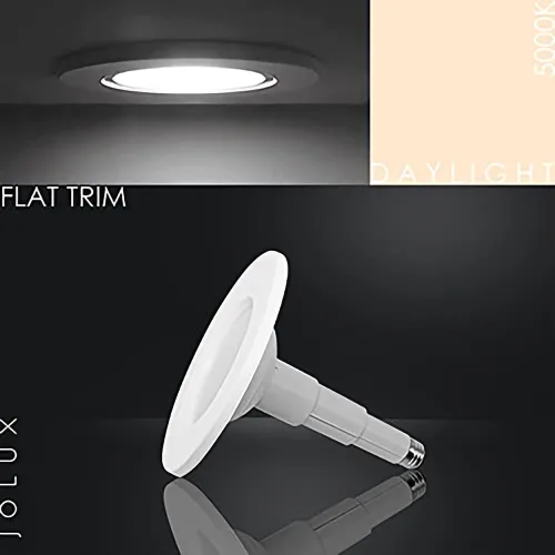 Vista 3 de Jolux Iluminación LED Empotrada Retrofit 5CCT de 5/6 pulgadas, paquete de 4 unidades, ajustable 5CCT 2700K-5000K, luces empotradas de lata LED
