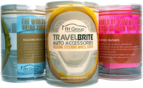 Vista 6 de Cubierta para volante FH Group, color rosa, rosado bebé