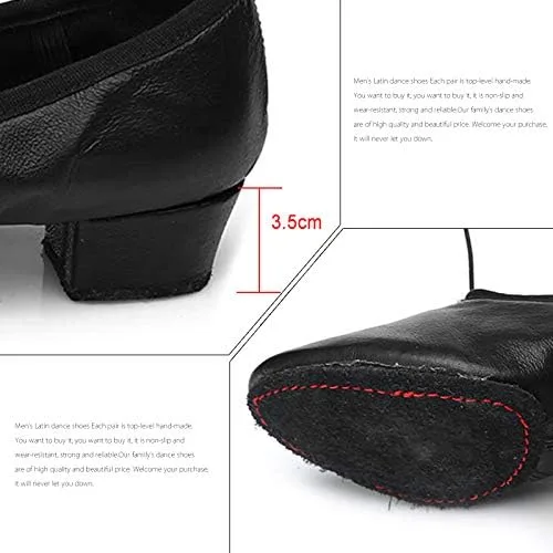 Vista 4 de HIPPOSEUS Zapatos de baile latino de tacón bajo Salón de baile latino Zapatos de práctica modelo U101