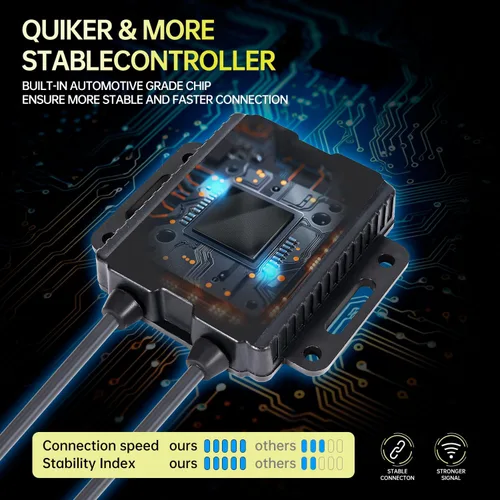 Vista 5 de Luces de roca RGB, 4 cápsulas, luz de neón suberglow multicolor con controlador de aplicación, función de temporización, kit de iluminación