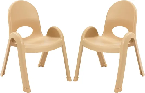 Vista 2 de Angeles Value Stack - Sillas infantiles – Paquete de 4, muebles de preescolar, guardería/escuela en casa, muebles de aula de asientos flexibles