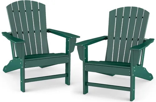 Vista 21 de BRIOPAWS Adirondack - Juego de 2 sillas para hoguera, de gran tamaño, plástico HDPE, resistente a la intemperie, para terraza, exterior, piscina