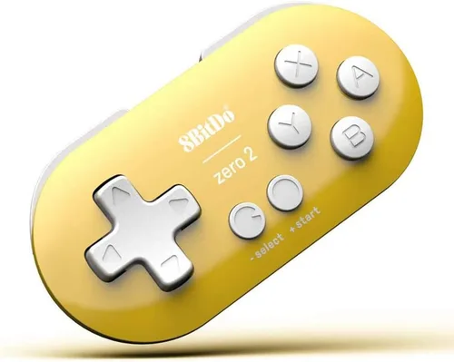 8Bitdo Zero 2 Mini Bluetooth Gamepad for Switch Windows Android MacOS Steam Raspberry Pi Yellow