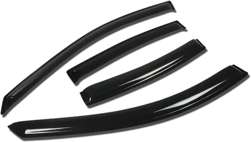 Vista 15 de Auto Dynasty 2 deflectores de ventana con cinta adhesiva para protección contra la lluvia, compatibles con Pontiac G6 Coupe 2005-2009, acrílico