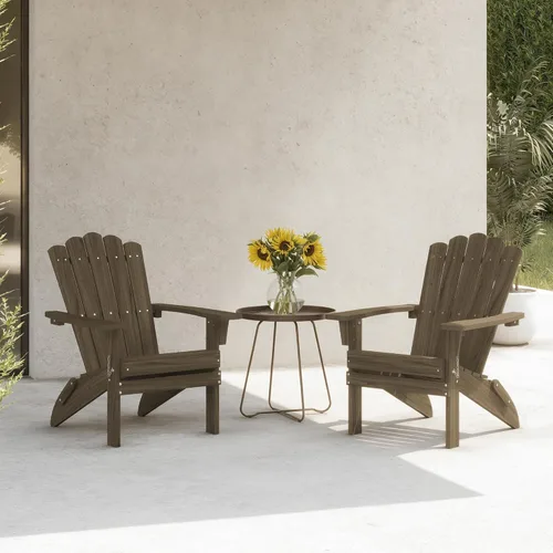 Vista 6 de Silla Adirondack Plegable de HDPE, Silla de Patio Resistente a la Intemperie con Reposabrazos Anchos y Respaldo Alto, Silla para Hoguera para Marrón