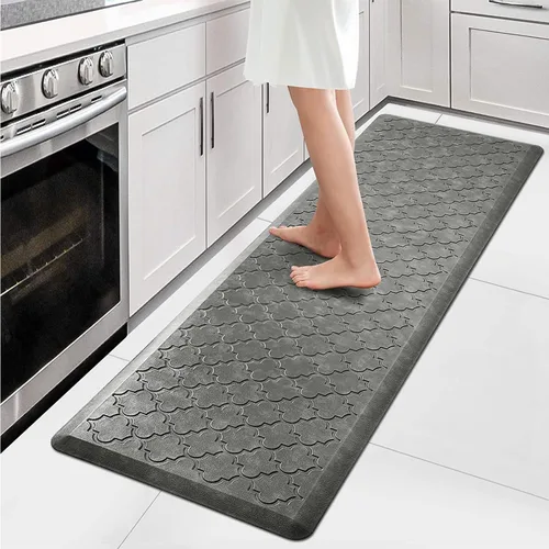 Vista 10 de WISELIFE Tapete de cocina acolchado antifatiga, 17.3 x 28 pulgadas, grueso, antideslizante, impermeable, tapete de espuma resistente para cocina