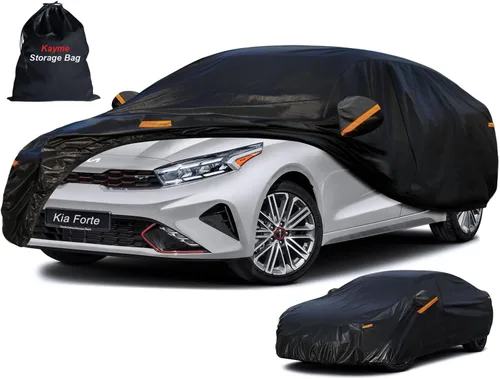 Vista 82 de Kayme Funda de auto de 7 capas para SUV, ajuste personalizado para Hyundai Santa Fe (2006-2025), impermeable, para todo tipo de clima