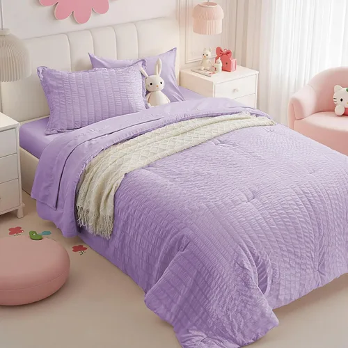 Vista 27 de Zzlpp - Juego de edredón tamaño queen, gris oscuro, de sirsaca, 7 piezas, para todas las estaciones, incluye 1 edredón, 2 fundas de almohada, 2