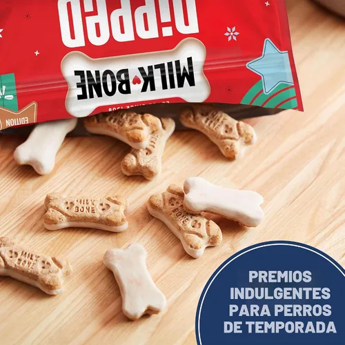 Vista 5 de Milk-Bone Galletas para perros con sabor artificial de pan de jengibre sumergido, bolsa de 10 onzas