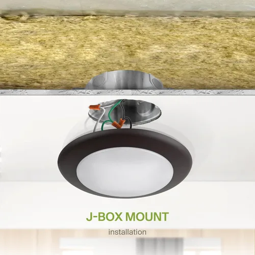 Vista 9 de ASD Paquete de 12 luces LED de disco de 4 pulgadas, 10 W 5CCT 2700 K-5000 K 685 lm CRI90+, luminaria de techo de montaje empotrado regulable