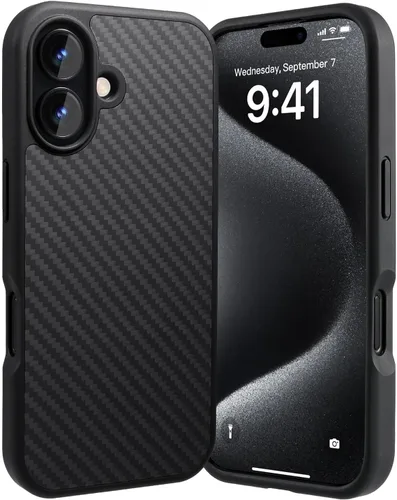 Vista 103 de Tigowos Funda Magnética para iPhone Air Compatible con MagSafe Resistente a Caídas de 16 Pies Cubierta Trasera con Sensación de Piel Mate a Prueba