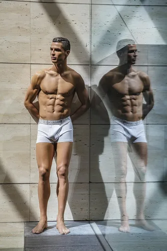 Vista 6 de CR7 Basics - Traje de baño de mezcla de algodón orgánico para hombre 3