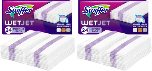 Vista 8 de Swiffer WetJet Limpiador para Pisos de Madera, Recarga para Mopa con Aerosol, Multisuperficie, 12 Unidades (El Embalaje Puede Variar)
