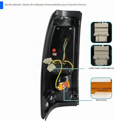 Vista 4 de SPEC-D TUNING Carcasa cromada de lente transparente LED para luces traseras Compatible con Chevy Silverado 1500/1500HD/2500/2500HD/3500 1999-2002