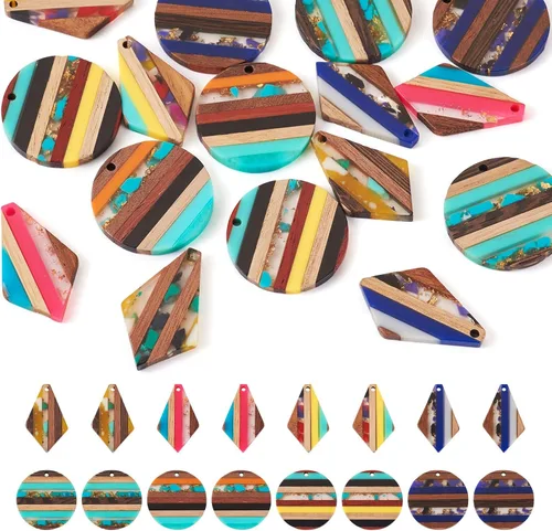 Vista 48 de Colgante de madera de resina, Resina, No es una piedra preciosa