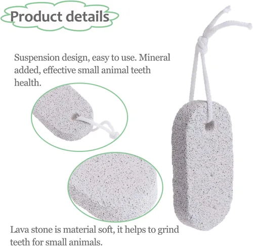Vista 4 de kathson Juguetes masticables de conejillo de indias para rechinar dientes, juguetes para masticar los dientes de conejo, cuidado de los dientes